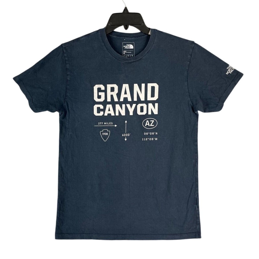 North Face Shirt Mens Medium Blue Grand Canyon Hiking Camping National Park